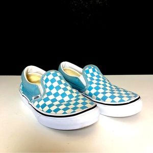 Kids Vans shoes slip on checkerboard canvas rubber size 2